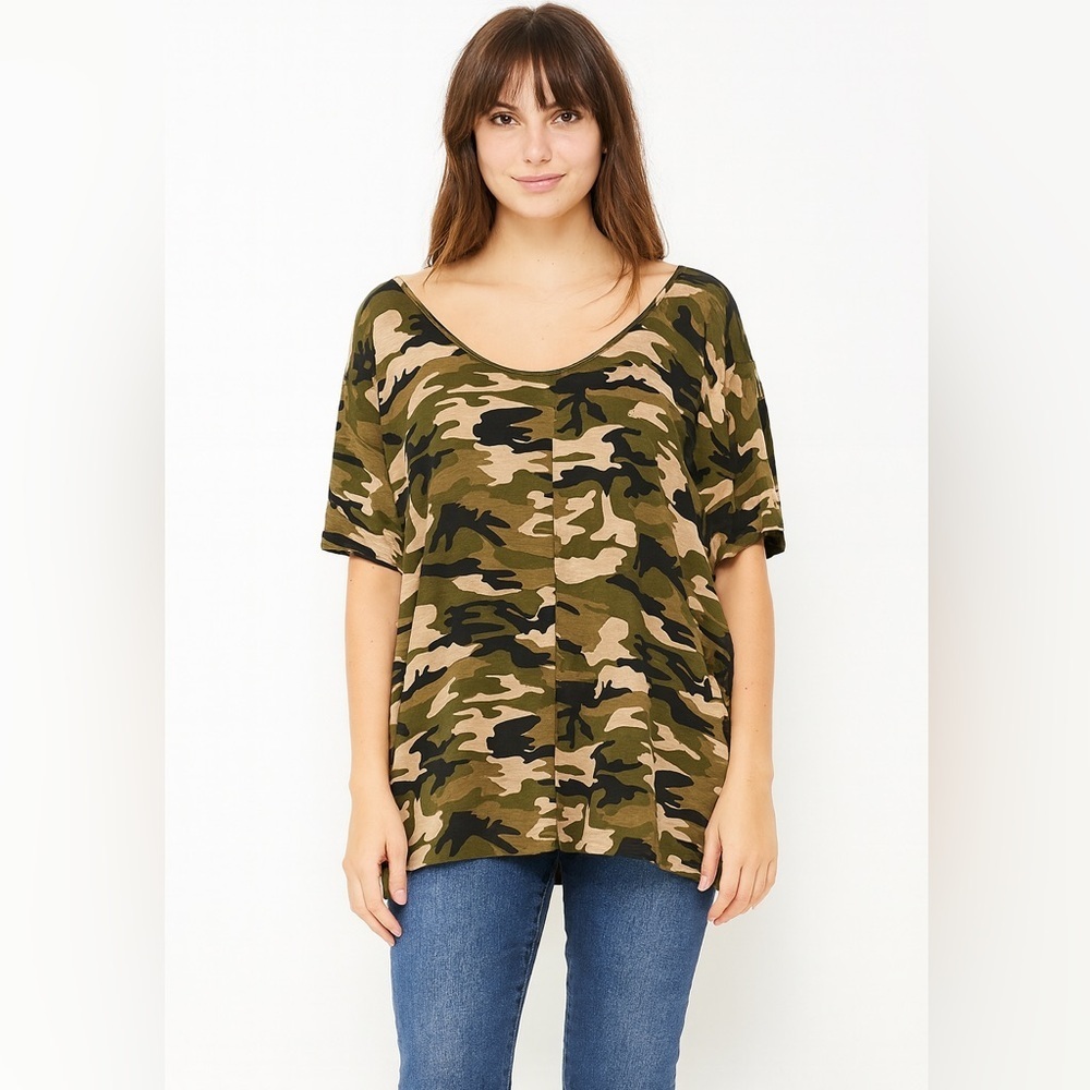 Camouflage Print T-Shirt